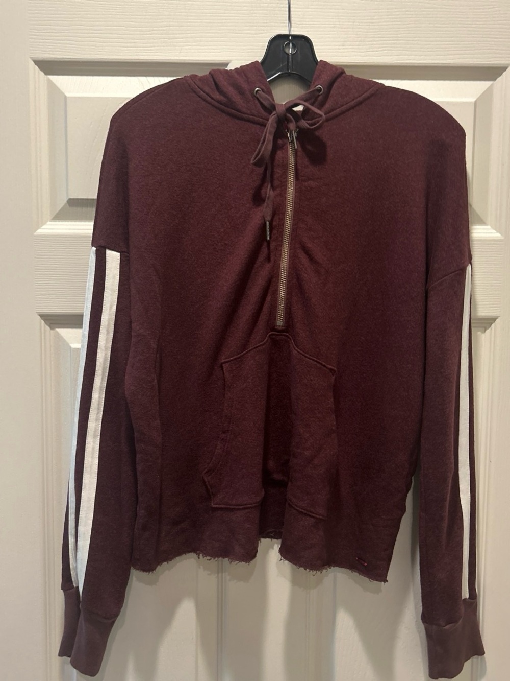 n:PHILANTHROPY Maroon Zip Hoodie with Red Tag